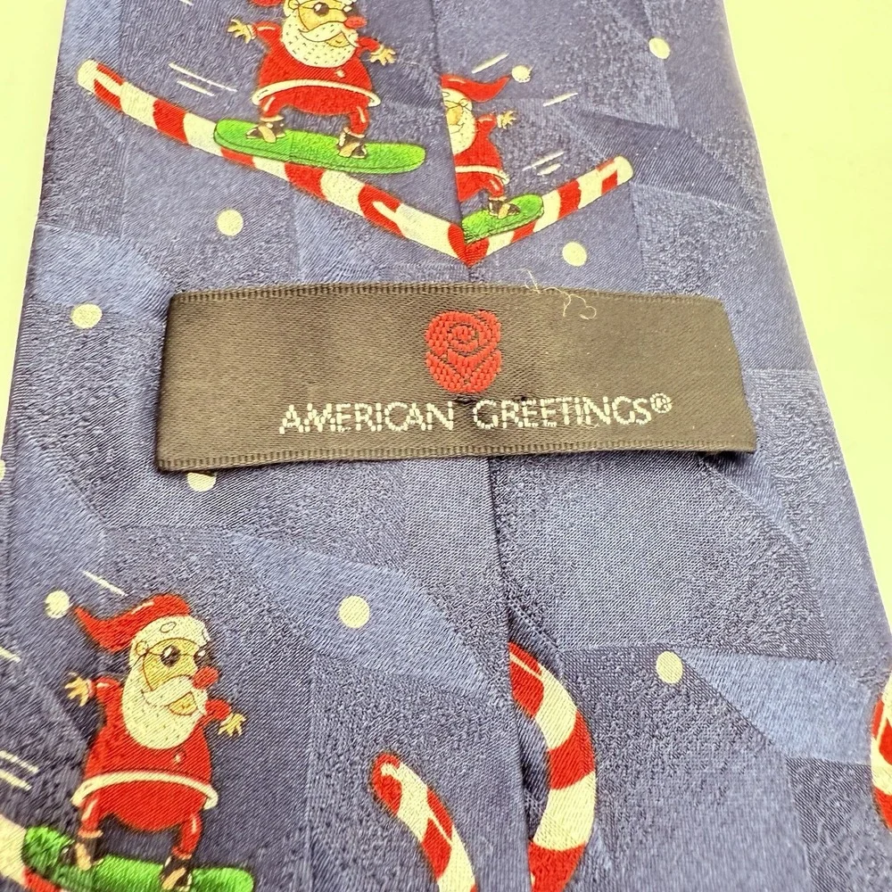 Santa Candy Cane American Greetings Christmas Tie 56
